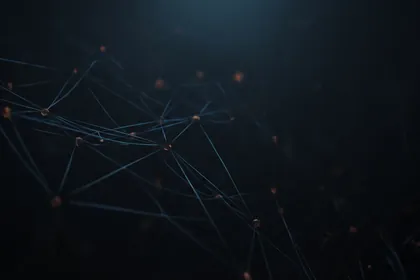 Representación abstracta de nodos conectados entre sí